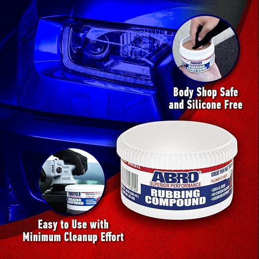ABRO Superior Performance Rubbing Compound, 10 oz., Buffing Compound - Image 4