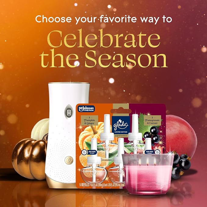 Glade PlugIns Refills Air Freshener, Pumpkin & Ginger and Pomegranate & Currant - Image 7
