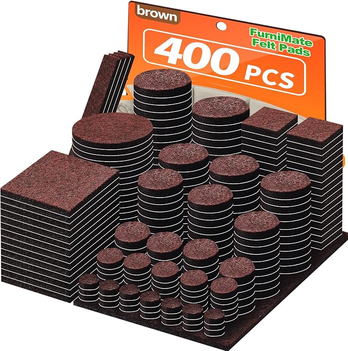 Felt Furniture Pads 400 Pieces, Furniture Pads by FurniMate