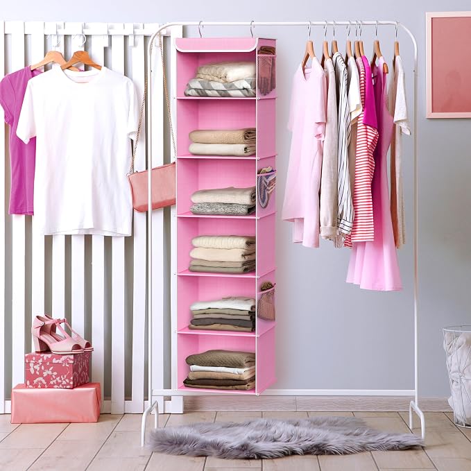 Simple Houseware 6 Shelf Hanging Closet Organizer - Image 5