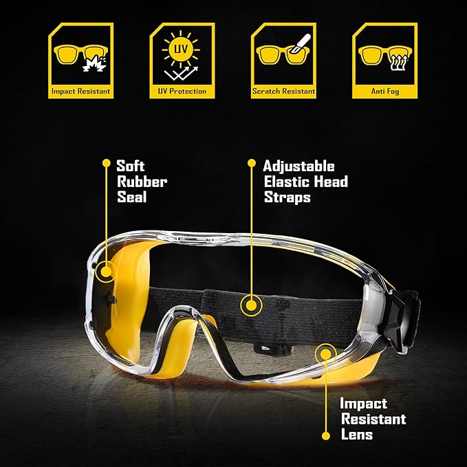COOLJOB Safety Goggles Over Glasses - Image 2