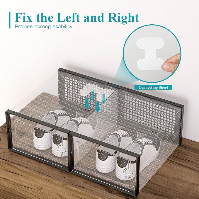 Kuject Large Shoe Organizers Storage Boxes - Image 4