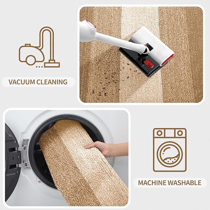 Kitinjoy Indoor Outdoor Door Mat, 71x47 Non-Slip Absorbent Dirt Trapper - Image 5