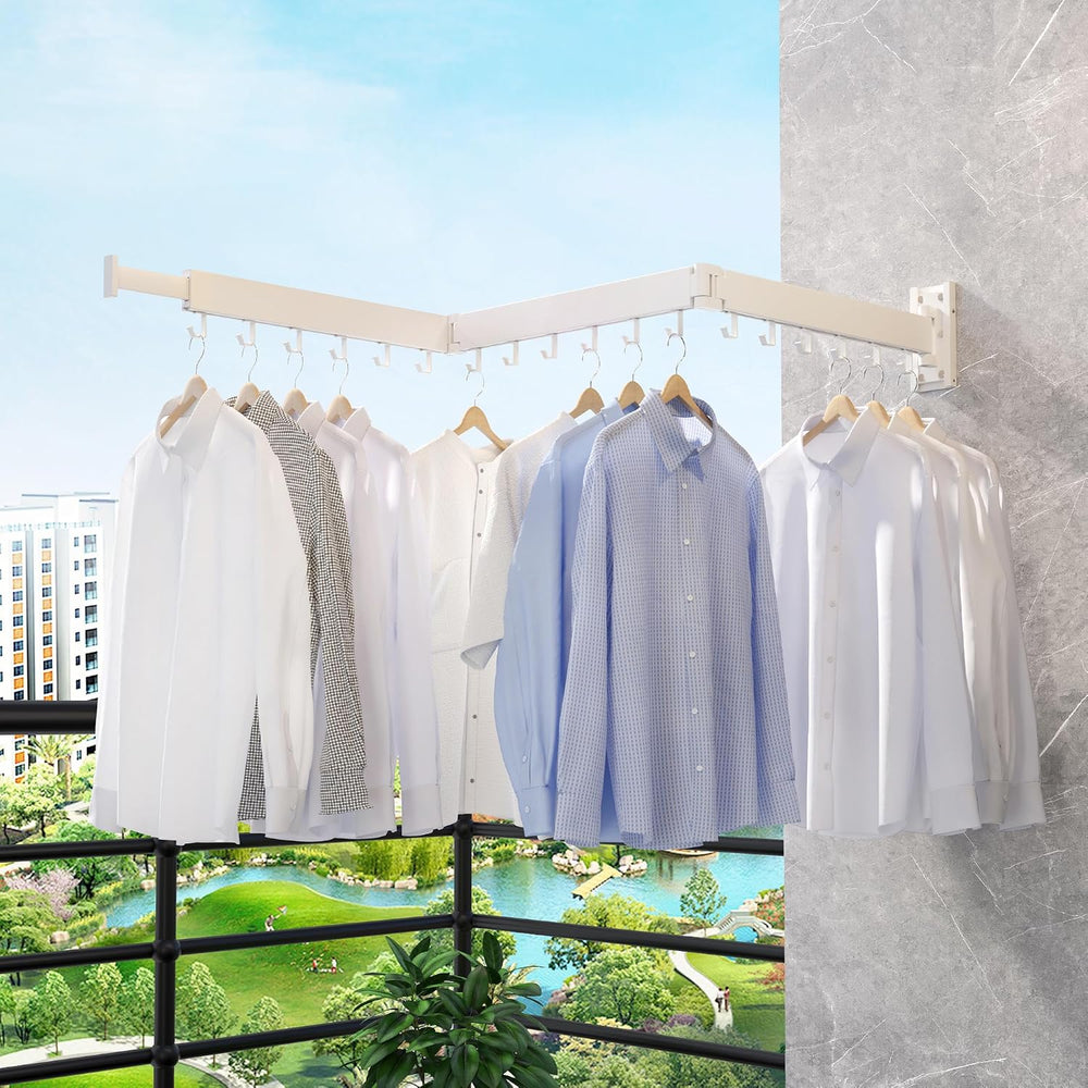 ZdwCyl Clothes Drying Rack,Laundry Space Saver Wall Mounted,Retractable,Colla...
