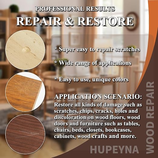 Wood Repair Kit, 12 Color Wood Fillers, Furniture Repair Kit, Repair Scratch - Image 2