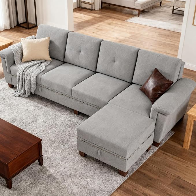 JAMFLY 108" Modular Sectional Sofa by JAMFLY