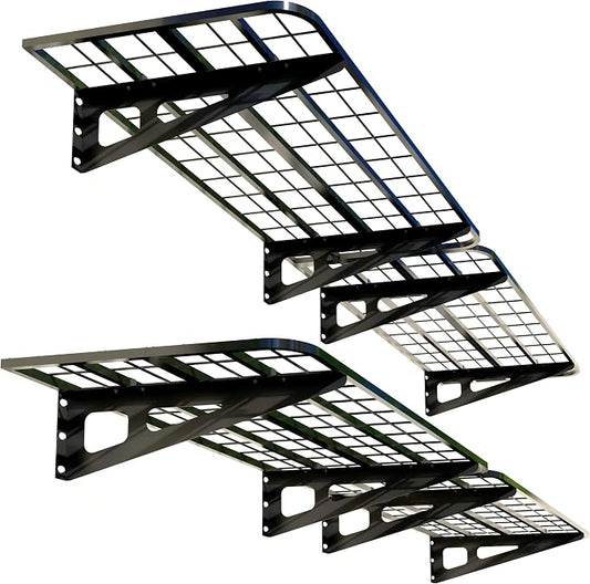 4-Pack 2x4ft Garage Wall Shelving, 4 Shelf Total 16 ft Garage Shelving Wall by ZoffyFabrizio