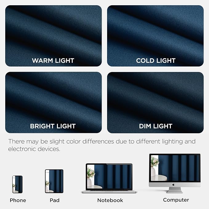 Joydeco Blackout Patio Sliding Door Curtains 84 Inches Long, Grommet Privacy - Image 8