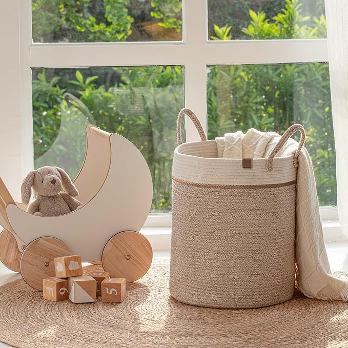 LA JOLIE MUSE Woven Basket Rope Storage Baskets - Image 2