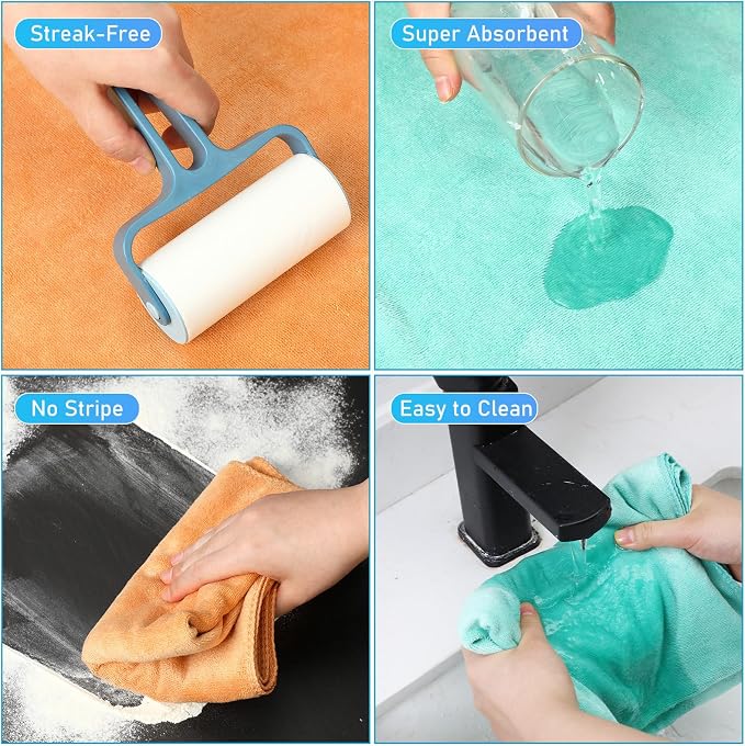 Newwiee 3 Pcs Extra Large Microfiber Cleaning Cloth 30" x 20" Washable Reusable - Image 7