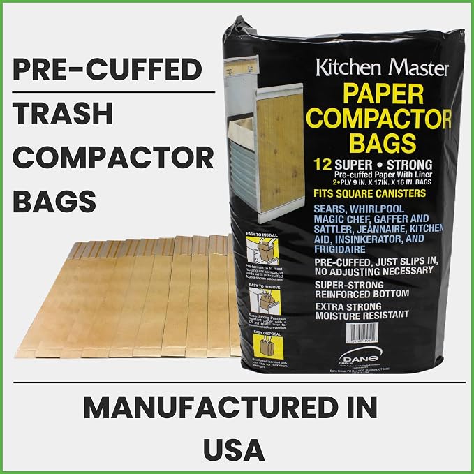 Kitchen Master Super Strong Compactor Bags | Precuffed, Garbage Compactor Bags - Image 2
