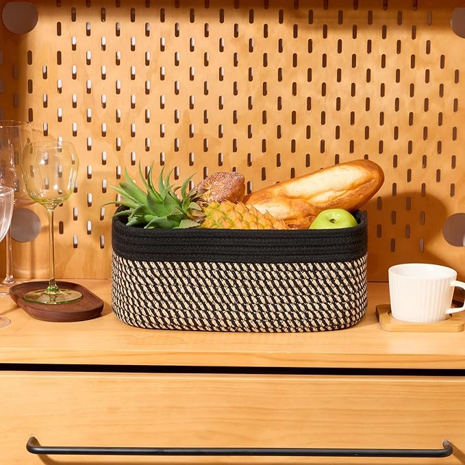 Small Storage Baskets for Organizing | Closet Organizer Bins | Shelf Toy Basket - Image 5