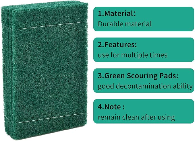 Jetec Scrub Pads Scouring Pads Sponge Dish Scrubber Scouring Cleaning Non - Image 2