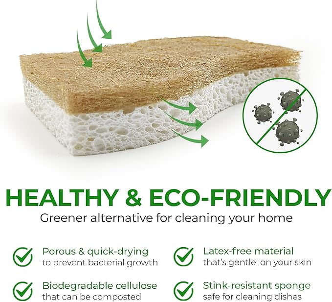 Biodegradable Natural Kitchen Sponge - Image 3