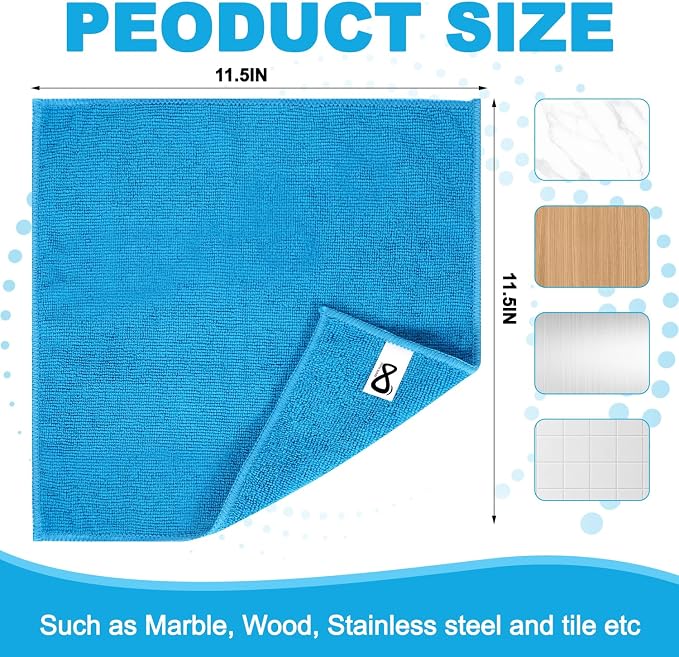 Microfiber Cleaning Cloths, 15 Pack Cleaning Rags, Wet and Dry Use Cleaning - Image 2