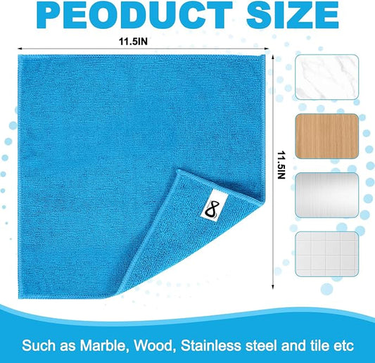 Microfiber Cleaning Cloths, 15 Pack Cleaning Rags, Wet and Dry Use Cleaning - Image 2