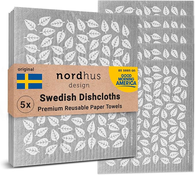 Nordhus Design Swedish Dishcloths, 5 Cloths, Made in Sweden by nordhusdesign