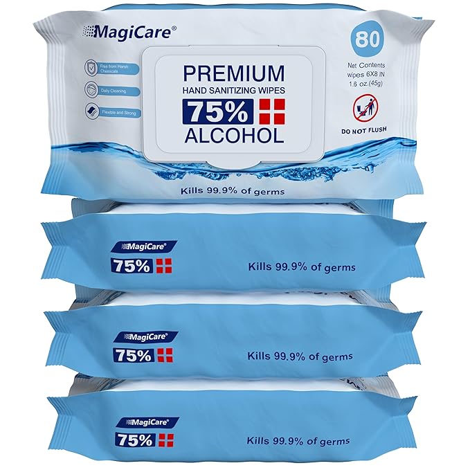 MagiCare 75% Large Alcohol Wipes by MagiCare