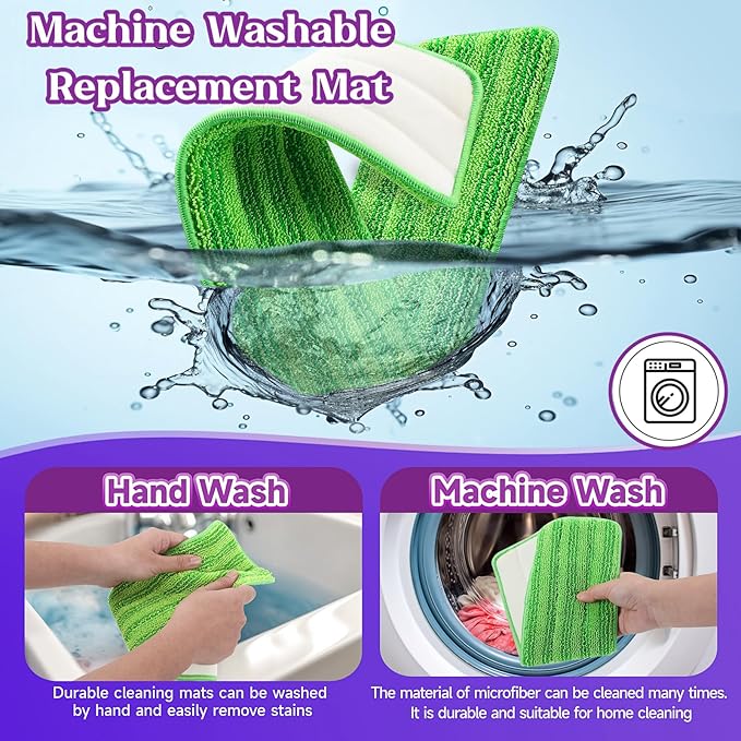8 Pack Reusable Mop Pads Compatible - Image 6