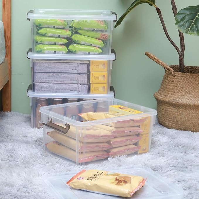 Citylife 6 Packs 17 QT Plastic Storage Bins - Image 2