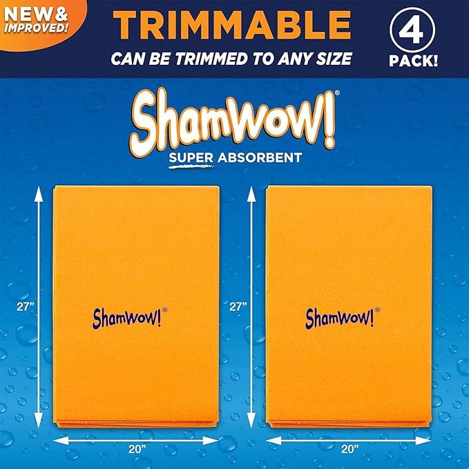 ShamWow Original Super Absorbent Multi-Purpose Cleaning Shammy Chamois Towel - Image 6