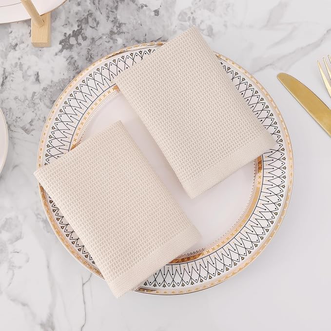 Homaxy 100% Cotton Waffle Weave Dish Cloths - Image 8