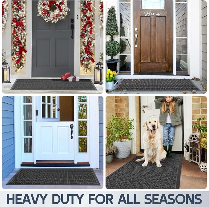 Indoor Outdoor Front Door Mats, Garage Entrance, Stain and Fade Resistant - Image 7