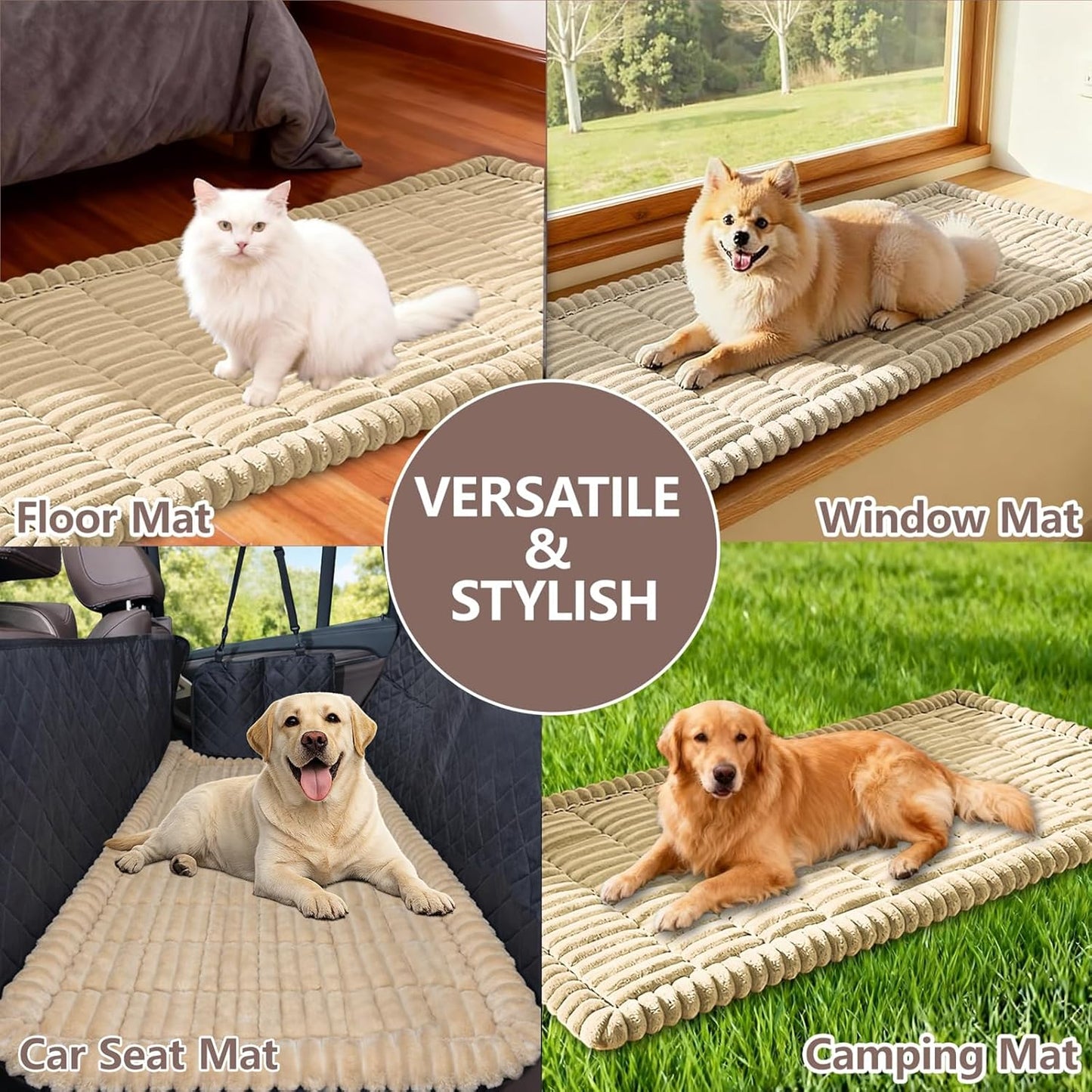 Couch Cover for Dogs Washable,Non Slip Fuzzy Durable Couch Covers for 3 Cushion Sofa Pet Friendly Sofa Cover Dog Thick Soft Slipcovers Protector Couches Mat Bed (Brown, 27.6" x 59"/70 x 150cm)