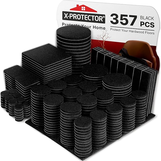 X-Protector 357 Pcs Black Felt Furniture Pads by X-Protector