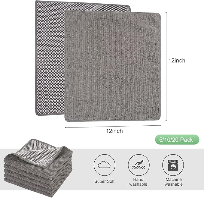 SINLAND Microfiber Dish Cloth Dish Rags - Image 2
