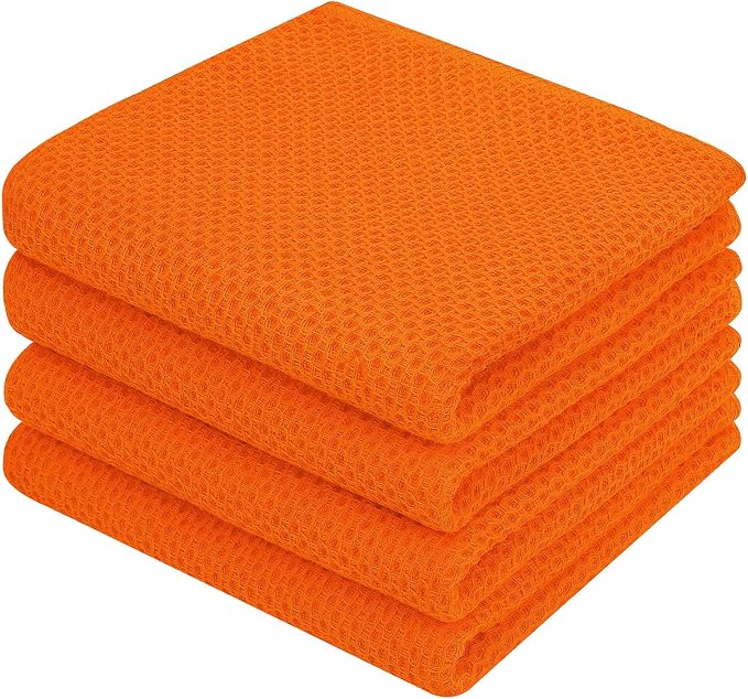 Homaxy 100% Cotton Waffle Weave Kitchen Dish Towels, Ultra Soft Absorbent Quick by Homaxy