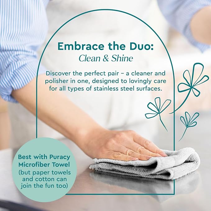 Puracy Stainless Steel Cleaner, Natural Stainless Steel Sink Cleaner, Stainless - Image 5