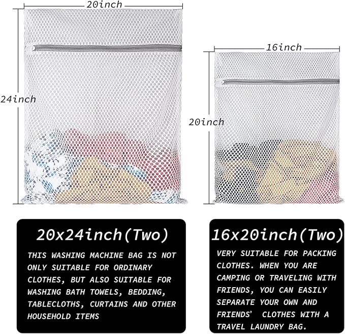 Extra Large Honeycomb Mesh Laundry Bag125gsm Net Fabric Durable and Reusable - Image 2
