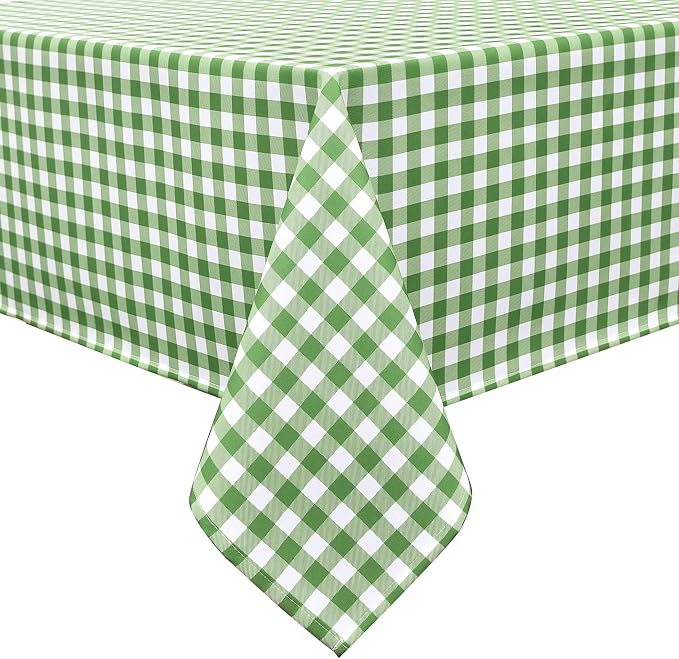 Classic Gingham Tablecloth Fabric by Essifunia