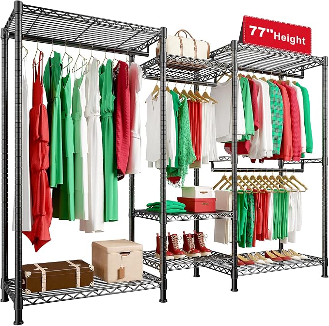 Raybee Clothes Rack, 725 LBS Clothing Rack Adjustable Clothing Racks by Raybee