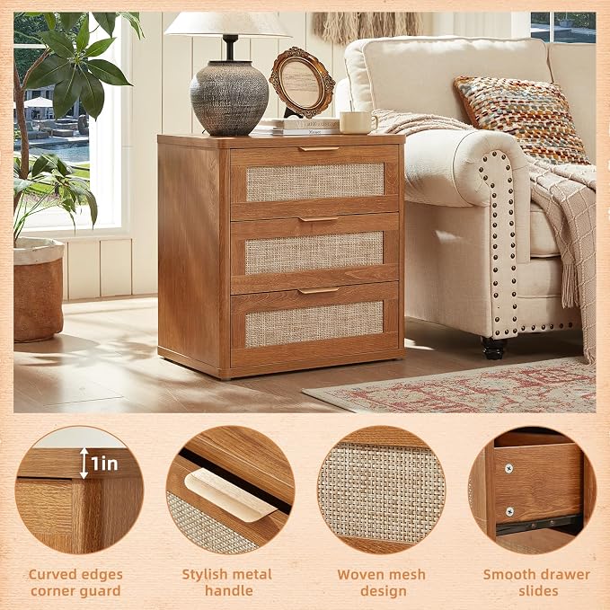 LEYAOYAO Rattan Night Stand Set of 2 - Image 9