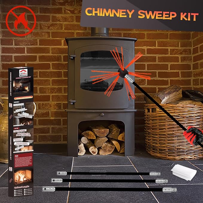 46 Feet Chimney Sweep Kit, Chimney Cleaning Kit - Image 7