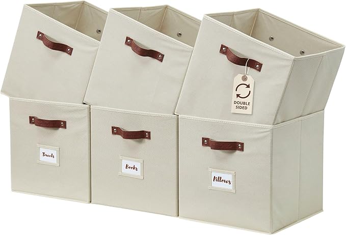 DECOMOMO Storage Cubes, Fabric Organizer Bins by DECOMOMO