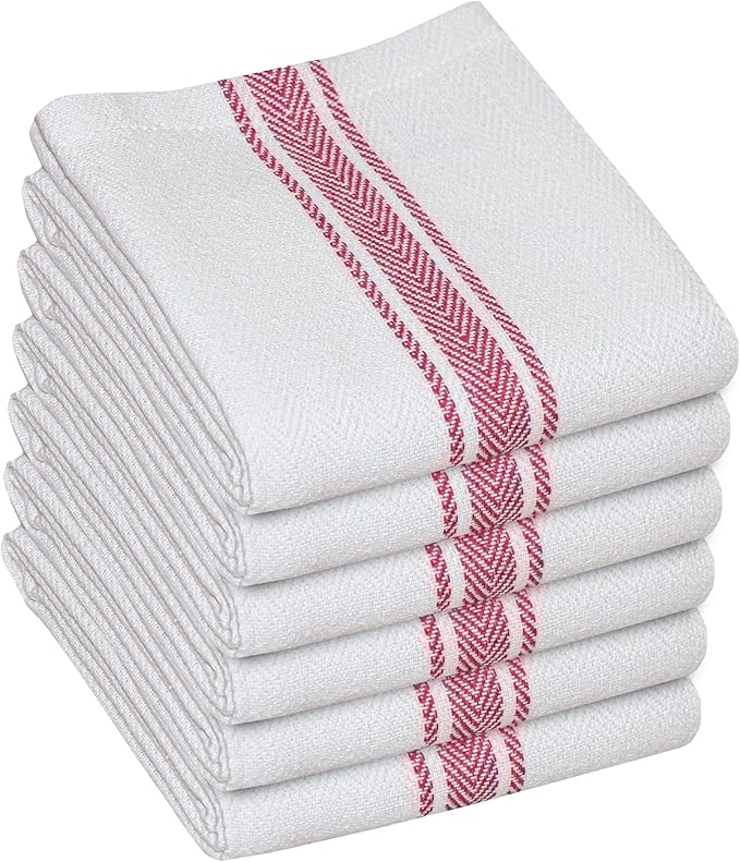 WHITEWRAP Kitchen Dish Towels for Kitchen, Highly Absorbent for Drying and by WHITEWRAP