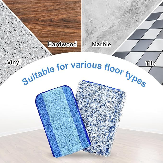 4 Pack Microfiber Cleaning Pad for Bona Mop Safe for Hardwood & Hard Surface - Image 5