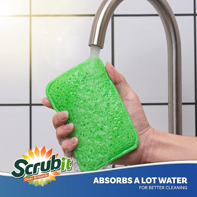 Scrub and Wipe Scrubbing Pads – SCRUBIT Dual Sided Scouring Pad and Sponge - Image 7