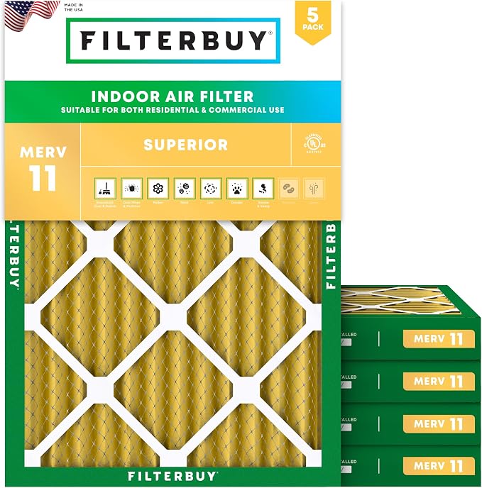 Filterbuy 14x18x2 Air Filter MERV 11 Allergen Defense Replacement, by Filterbuy