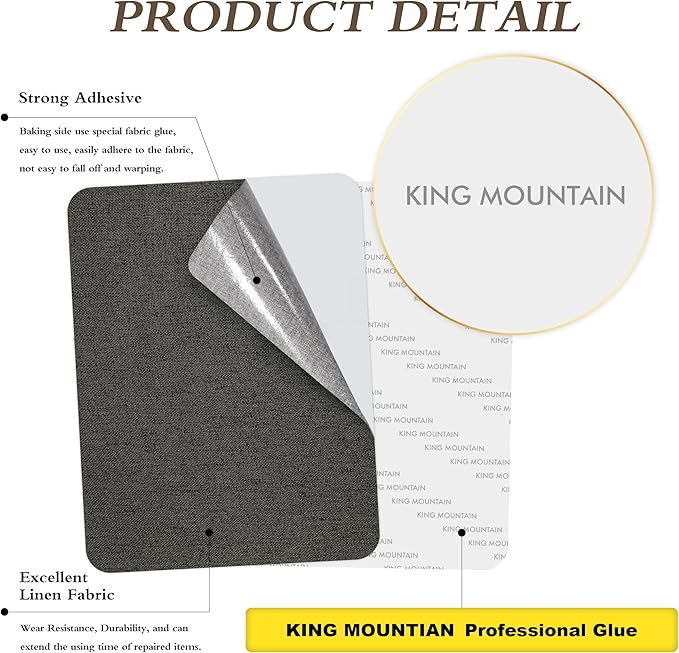 Fine Linen Fabric Patches, Self-Adhesive - Image 2