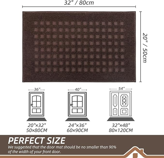BEQHAUSE Waffle Door Mats Indoor 20"x32", Dog Mat - Image 2