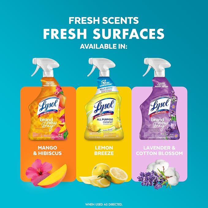 Lysol All Purpose Cleaner Spray, Kitchen & Bathroom Cleaner, Coconut & Sea - Image 7