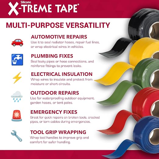 X-Treme Tape MOCAP Heavy Duty Electrical Tape, Self-Fusing Silicone Rubber - Image 3