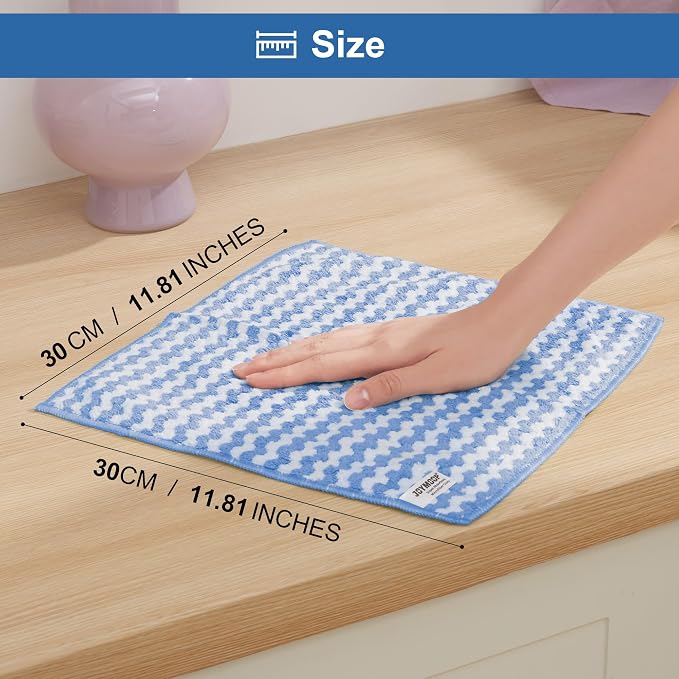 JOYMOOP 5 Pack Microfiber Cleaning Cloth, All-Purpose Microfiber Towels - Image 9