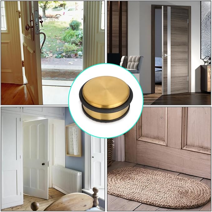 Sumnacon Heavy Duty Floor Door Stopper No Drill, Durability Stainless Steel - Image 7
