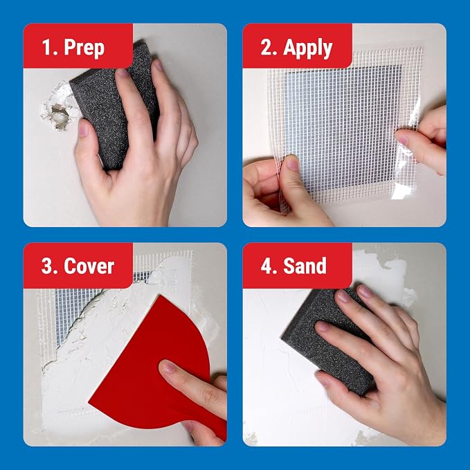 MaxPatch® 4 in. x 4 in. Solid Metal Self-Adhesive Wall Repair Patch – Durable - Image 4