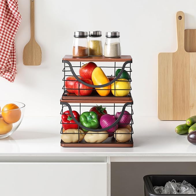 Extra Large Trash Bag Holder Stackable Kitchen Storage, 2 Pack Wall Mounted - Image 3